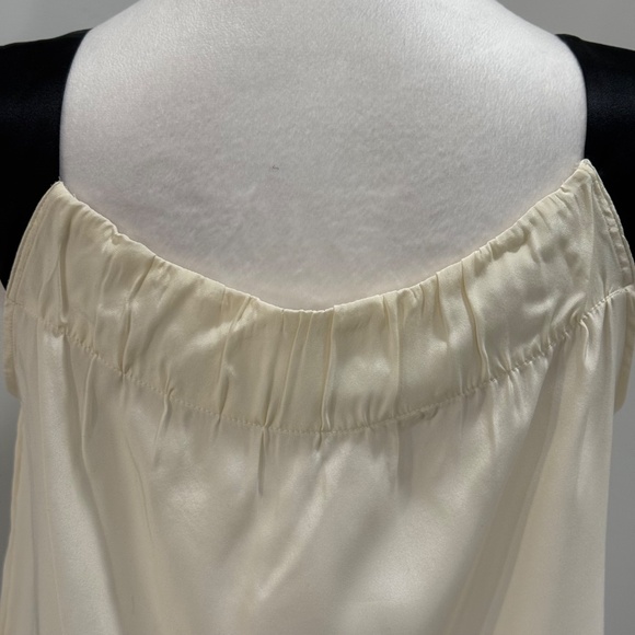 RSVP By Talbots Silk Sleeveless Top with Bow Ivory/Black Size Medium Petite - Picture 5 of 13